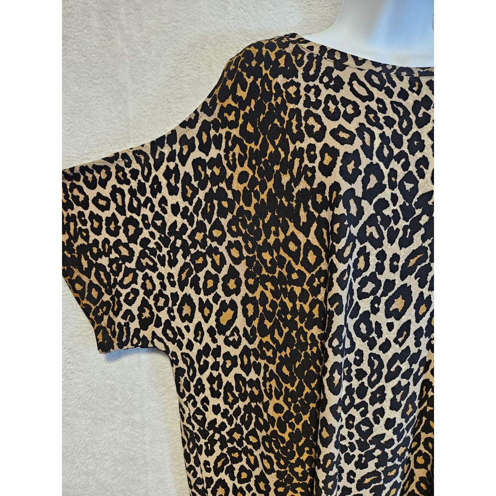 Rachel Roy Womens Top 2X Cheetah Animal Print Dolman Split Sleeve EUC - Picture 5 of 14